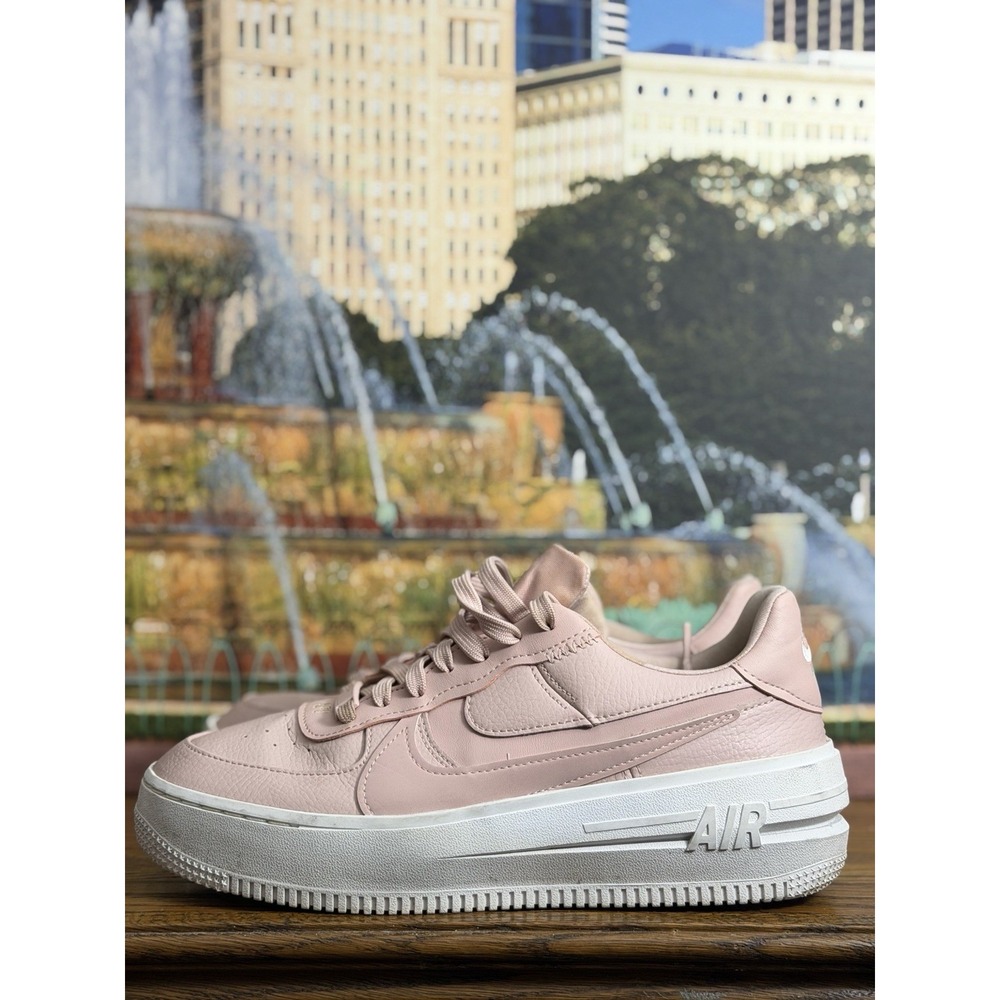 Nike Air Force 1 PLT.AF.ORM Platform Pink Oxford Leather DJ9946-602 Women - Picture 2 of 10